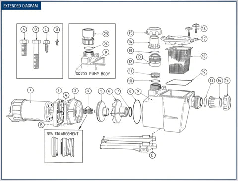 Poolrite SQ Pump Lid - Oring Poolrite SQ Pump Lid - Oring